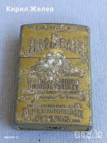 Метална запалка рекламна JIM BEAM ретро стил за КОЛЕКЦИЯ ДЕКОРАЦИЯ 48661