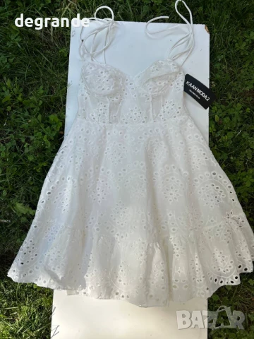 🤍Бяла дантелена рокличка  , снимка 4 - Рокли - 51153025
