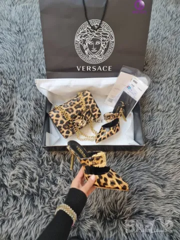 дамски чехли на ток и чанта versace , снимка 8 - Чанти - 46897455