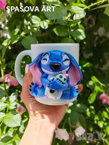 Чаша "Стич" - ръчна изработка, снимка 1