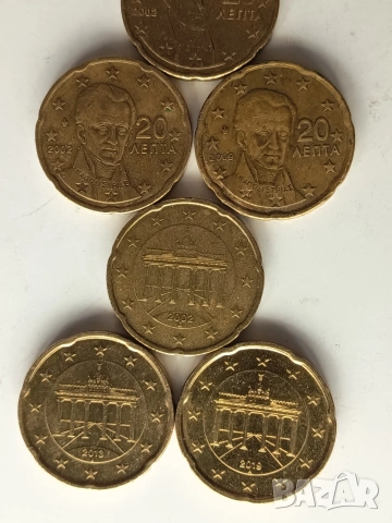 20 евро цента от различни години и държави 12бр., снимка 4 - Нумизматика и бонистика - 53212261