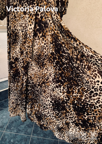 Невероятно красива рокля  леопардов принт ESPIGA, снимка 7 - Рокли - 44978832