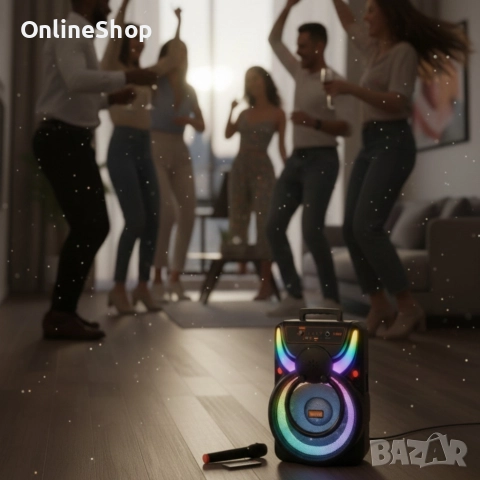 Преносима акумулаторна тонколона -8.5 инча Bluetooth караоке, снимка 3 - Тонколони - 52807302