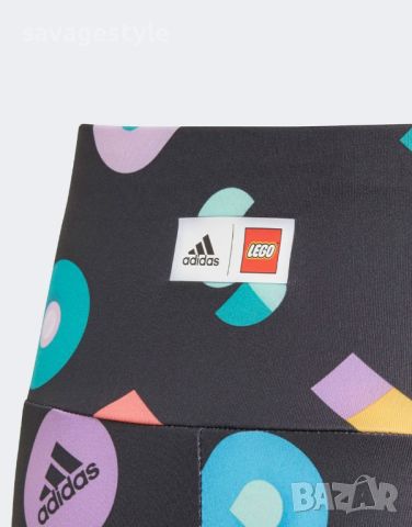 Къси панталони ADIDAS x Lego Dots Short Tights Black/Multicolor, снимка 3 - Детски панталони и дънки - 45750077