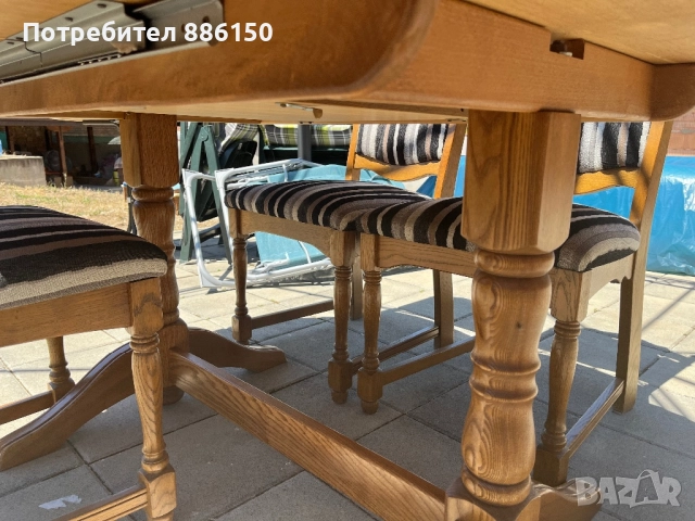 Трапезна маса със четири стола, снимка 4 - Маси - 52018139