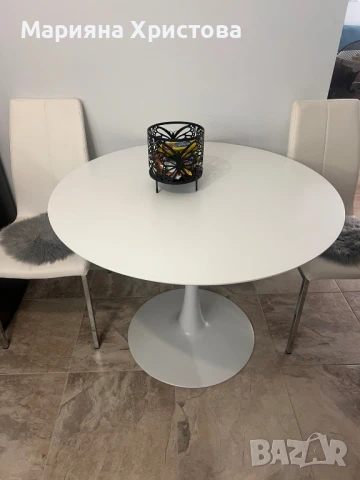 Бяла кръгла маса, снимка 1