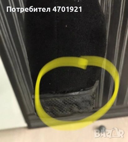 Черни велурени боти на платформа, снимка 16 - Дамски боти - 53042186