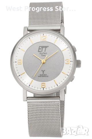 ETT Соларен Дамски аналогов часовник с каишка от неръждаема стомана, снимка 1 - Дамски - 44957312