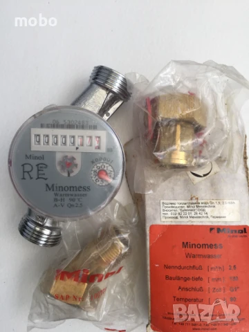 Водомер Minomess - за топла и студена вода , сух, ролков брояч., снимка 3 - Други инструменти - 50803982