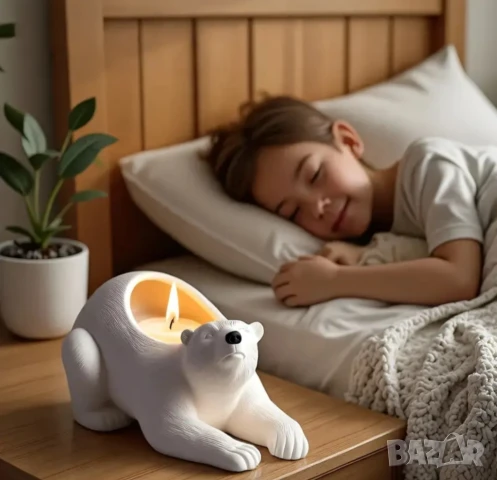 Молд кашпа бяла мечка , снимка 2 - Форми - 51291135