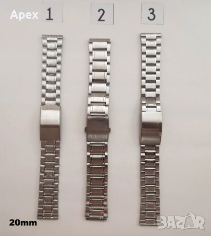 Стоманени Ластични Верижки За Часовници.Разтегателна Верижка За Часовник18 20мм Seiko/Orient/Casio, снимка 15 - Каишки за часовници - 54169518