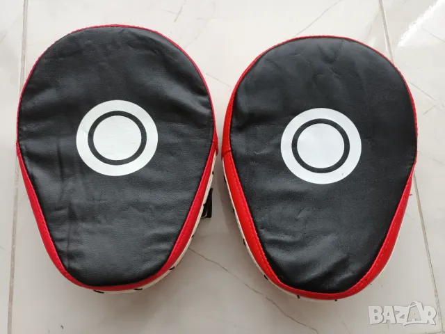 Боксови лапи извити 2бр, мишена за бокс и кикбокс, боксови ръкавици, лапи за бокс