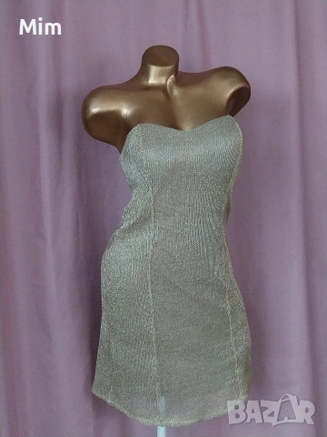 42 Златиста къса рокля 