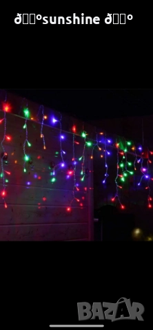Коледна украса LED ресни 12 метра – водоустойчива инсталация с 8 режима на светене, идеална за дома,, снимка 4 - Декорация за дома - 52351084