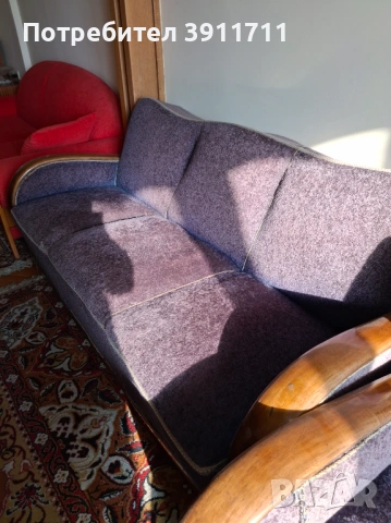 СТАРИННА ХОЛСКА ГАРНИТУРА - МЕКА МЕБЕЛ, снимка 2 - Дивани и мека мебел - 53281464