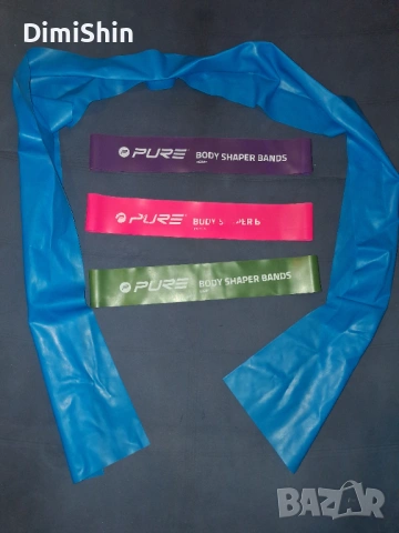 2х 0.5кг. тежести, 3 мини ластика и 1 лента, снимка 2 - Фитнес уреди - 53726699