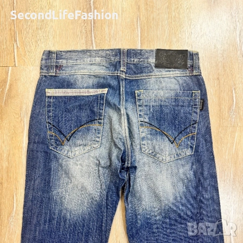 Мъжки дънки MISHUMO, сини, накъсани прави размер W32 L32, снимка 7 - Дънки - 53253209