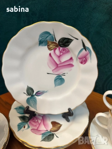 Руски/съветски сериз Сватбен подарък или Рози на ЛФЗ Ломоносов, снимка 6 - Сервизи - 51749937