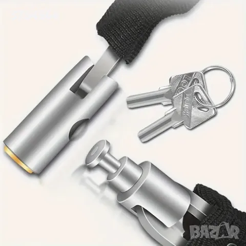 Заключващо устройство - верига за велосипед, мотопед и др., снимка 3 - Аксесоари за велосипеди - 49995823