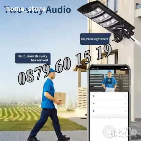 Соларна улична лампа 1800W с камера за видеонаблюдение 5MP със стойка, снимка 12 - IP камери - 49693410