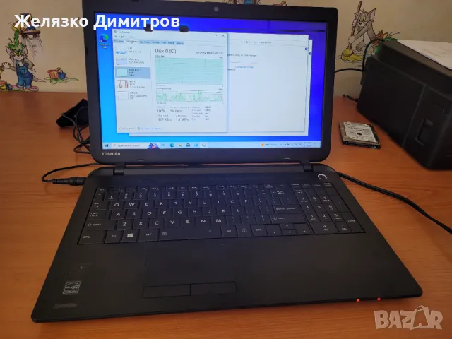 Toshiba C55D петно на дисплей, снимка 1 - Лаптопи за дома - 46887834