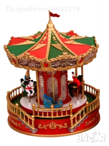 Музикална Коледна въртележка със светлини и музика, снимка 7 - Музикални играчки - 52337566