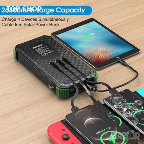 Solar Power Bank 30000mAh, снимка 3 - Външни батерии - 48669122