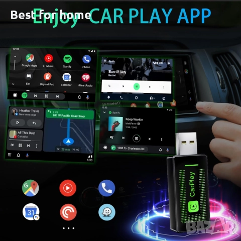 Безжичен Carplay адаптер за iPhone Lyssiefeel, снимка 3 - Аксесоари и консумативи - 52953666