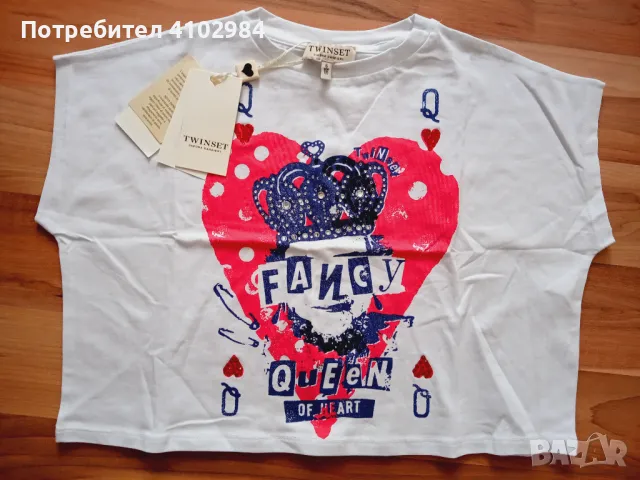 TWINSET нова тениска с камъни-6-7 г, снимка 2 - Детски тениски и потници - 50046095