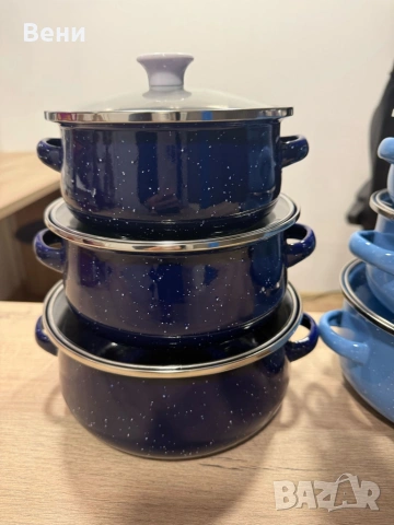 Комплект от 3 тенджери - 16см, 18см, 20см, снимка 2 - Съдове за готвене - 53762074