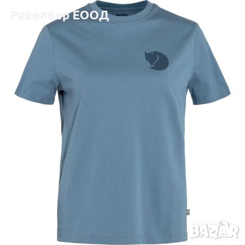 Дамска тениска Fjall Raven - Fox Boxy Logo Tee, в цвят Dawn Blue