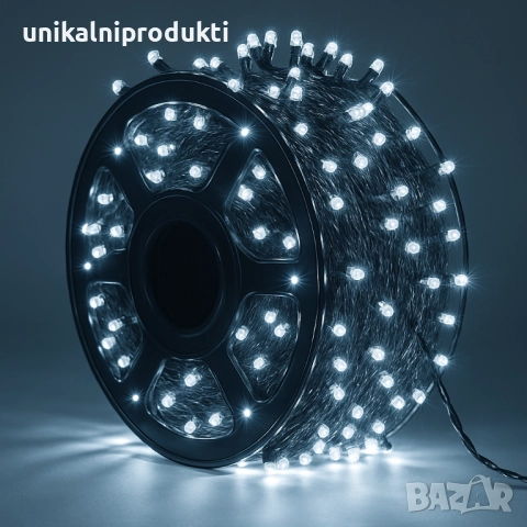 100м коледни външни лампички топла светлина с 3500 мини диода , снимка 2 - Лед осветление - 52666556