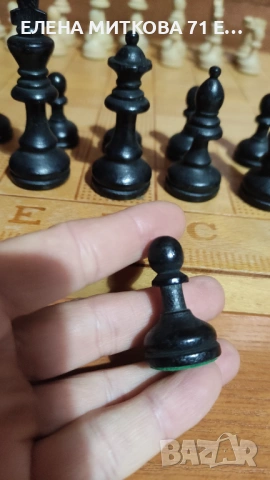 Шах с дървени фигури дъска 35 х 35 см, снимка 4 - Шах и табла - 53419940