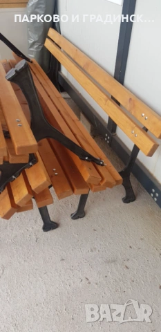 Паркова пейка с чугунени крака,дължина 200 см., снимка 4 - Градински мебели, декорация  - 53622979