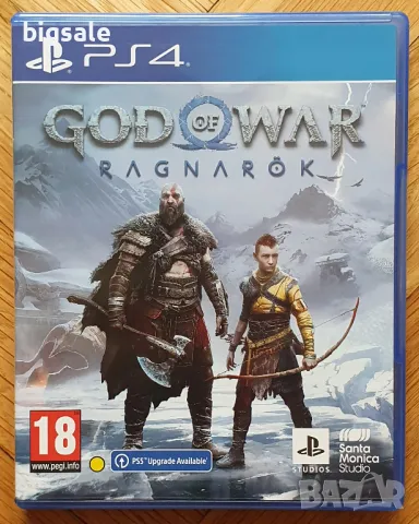 Два диска игра God of War Ragnarok PS4 Playstation 4 Плейстейшън 5 PS5, снимка 1