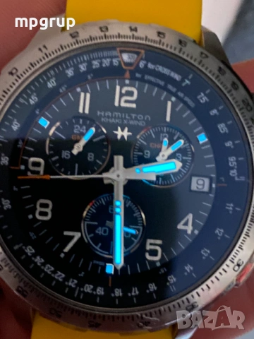 Продавам оригинален Мъжки часовник Hamilton Khaki Aviation X-Wind Qz. H77912535, снимка 12 - Мъжки - 53936590