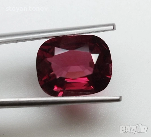 Рядък 1.85кт. естествен, нетретиран вишнево-червен шпинел от Мианмар (Бирма)! Нов!, снимка 7 - Други - 53563279