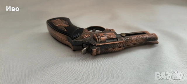 Ретро запалка-револвер с ножче и орел, снимка 6 - Колекции - 54281257