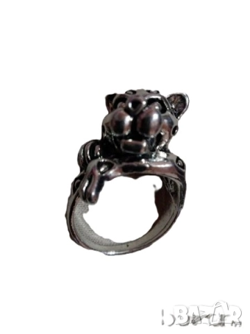 Мъжки пръстен - глава на куче, рокерски, хеви метъл, пънк, снимка 3 - Пръстени - 20309709