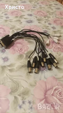 DB15 Pin VGA Мъжко към 8x BNC Video + 4x Audio RCA Женски Адаптер Кабел с Конектори за Видео Кепчър, снимка 2 - Аналогови камери - 50059717