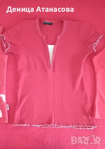 Ризи с дълъг и къс ръкав, блузки и потници, черно сатенено и синьо дънкено бюстие размер М, снимка 14 - Потници - 41884937