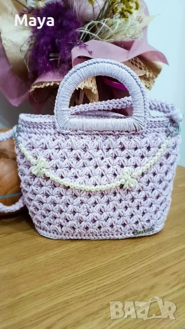 Ръчно плетена чанта , снимка 3 - Чанти - 53591919