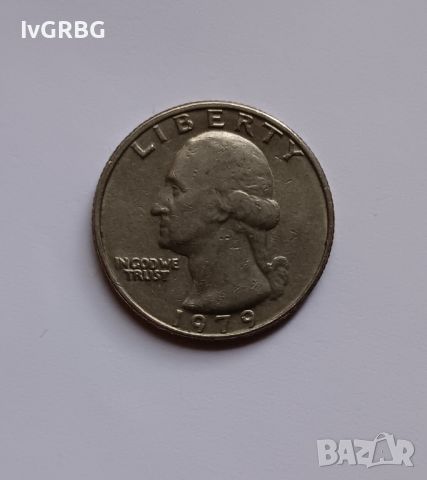 1/4 долар САЩ 1979 25 цента Америка 1979 Американска монета , снимка 1 - Нумизматика и бонистика - 45103379