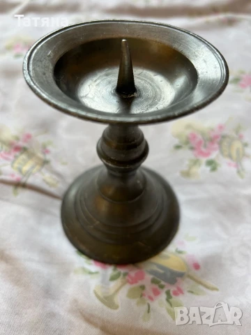 Свещник от калай винтидж