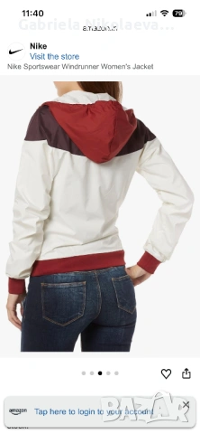 Дамско яке ветровка Nike, снимка 5 - Якета - 53768874