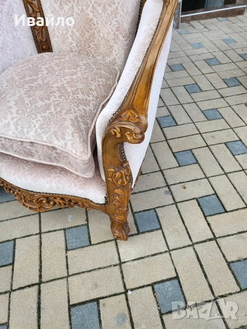 Италианска барокова холна гарнитура , снимка 3 - Дивани и мека мебел - 53217794
