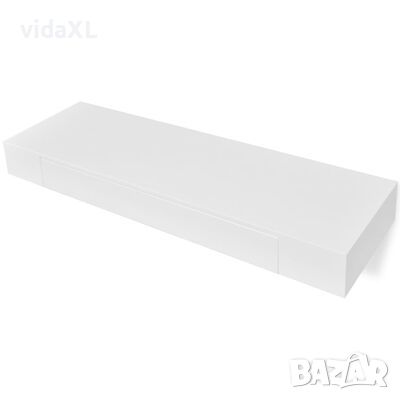 vidaXL Окачени стенни рафтове с чекмеджета, 2 бр, бели, 80 см(SKU:276002