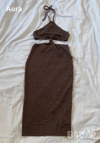 Brown cutout dress, снимка 2 - Рокли - 53814896