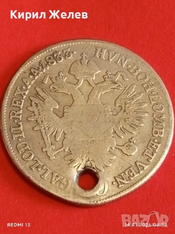 Сребърна монета 20 кройцера 1833г. Франц втори Австрия за КОЛЕКЦИЯ 52886, снимка 12 - Нумизматика и бонистика - 53092624