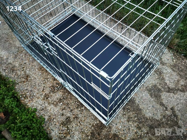 транспортна клетка метална сгъваема 92x58x62см за куче, стационар, снимка 2 - За кучета - 52861401